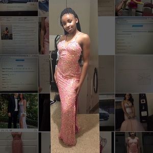 Pink Cecily Brown prom dress